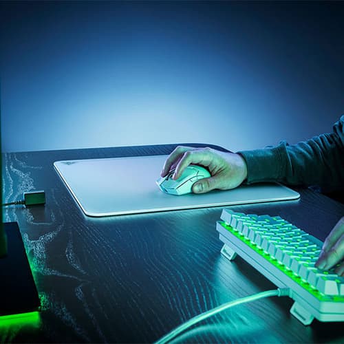 Razer Atlas Tempered Glass Gaming Mouse Pad - White (Large)